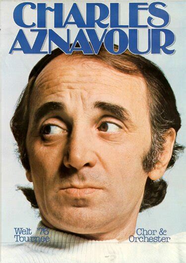 Charles Aznavour Welt Tournee Konzertplakat