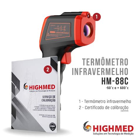 TERMOMETRO INFRAVERMELHO 50ºC A 600ºC E DISPLAY LCD HM 88C