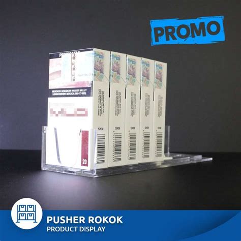 Promo Rak Rokok Acrylic Pusher 1 Baris Otomatis Minimarket Supermarket