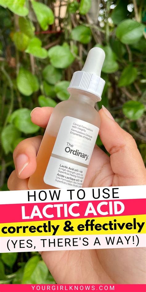 How To Use Lactic Acid For Radiant Skin Benefits