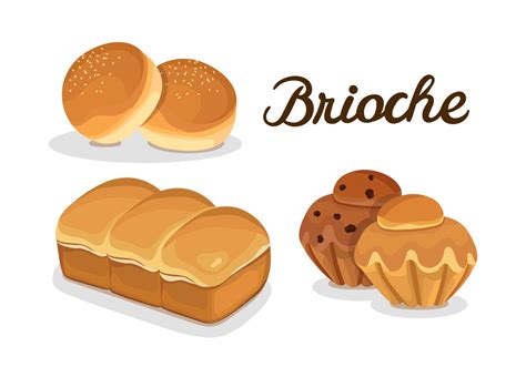 Dibujos Coloreados De Brioche Bollo De Pan Dibujo Vectorial De La