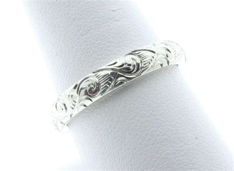 Western Mens Engraved Wedding Band Hand Engraved Ring Etsy