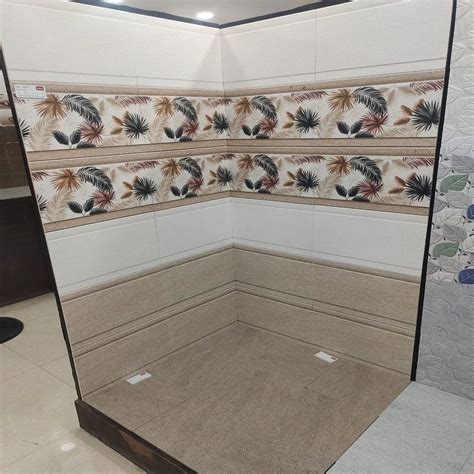 Polished 3mm Ceramic Bathroom Tiles Size 1x2 Feet 300x600 Mm At Rs