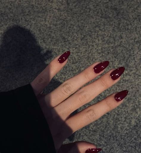 Pin By Kamilla On Kamcsii In Gel Nails Wine Nails Red Nails