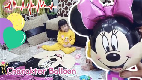 NOURA DAN PAPA TIUP BALON BESAR MINNI MOUSE GEDEEEEEE BANGET YouTube