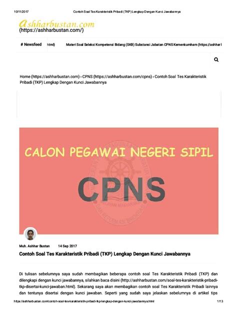 Yuk Mojok 5 Contoh Soal Assessment Pns