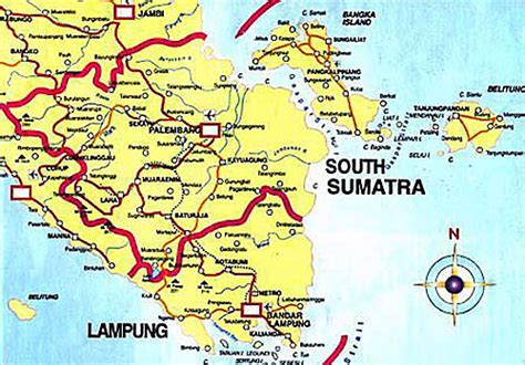 SOUTH SUMATRA, THE INDONESIA TOURISM : MAP