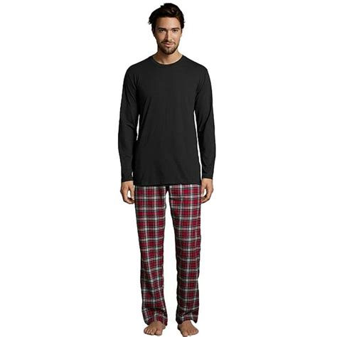 Hanes Mens And Big Mens Comfortsoft Long Sleeve Crew And Cotton Flannel