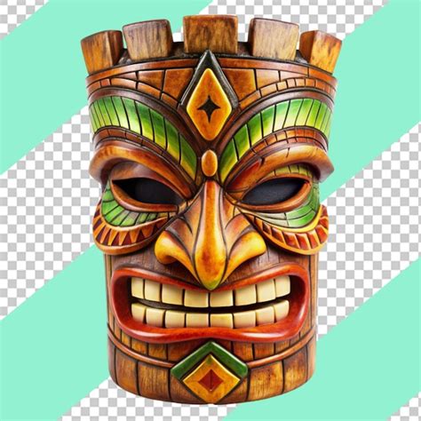 Premium Psd Tiki Masks Hawaiian Tribal Totem Png