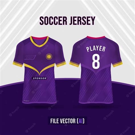 Premium Vector | Soccer Jersey Sport T-Shirt Color Purple Modern Design