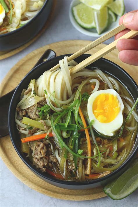 Asian Ground Beef Noodle Bowl Recipe