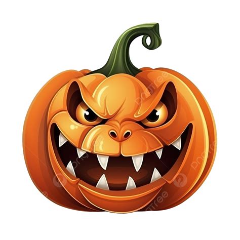 Cartoon Halloween Pumpkin Jack Lantern Cut Out Smiling Grimace Vector