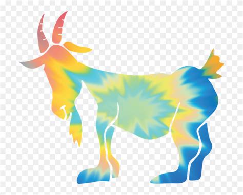 Goat Usa Stickers Tye Dye Clipart (#5673861) - PinClipart