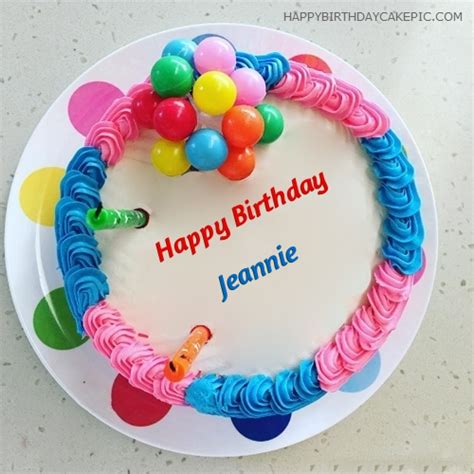 ️ Colorful Happy Birthday Cake For Jeannie