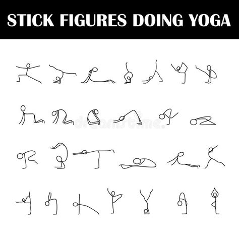 Yoga Stick Figure Set Stock Illustrations 283 Yoga Stick Figure Set Stock Illustrations