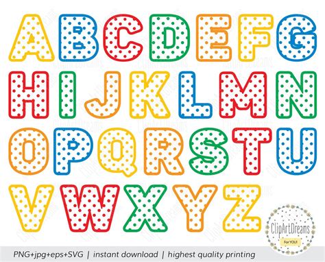 Polka Dot Font Svg Polka Dot Letters Alphabet Svg Files Etsy