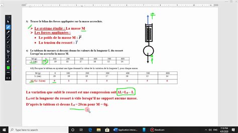 Application 3 Interaction Loi De Hooke YouTube