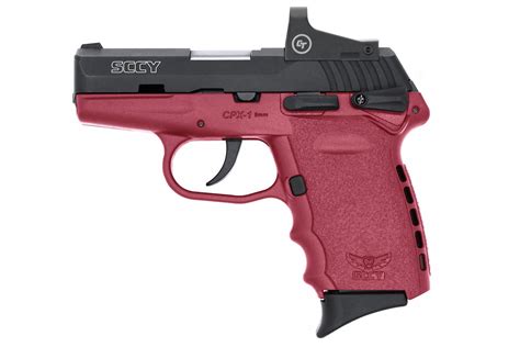 Sccy Cpx 1 9mm Pistol Crimson Black With Crimson Trace Red Dot City Arsenal