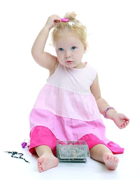 Very Small Blonde Girl In A Short Stock Photo Image Of Daycare Person 56615632