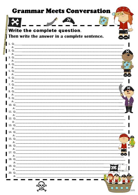 Grammar Meets Conversation Form English Esl Worksheets Pdf And Doc