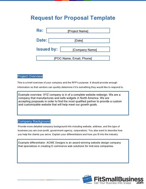 Simple Rfp Template Word