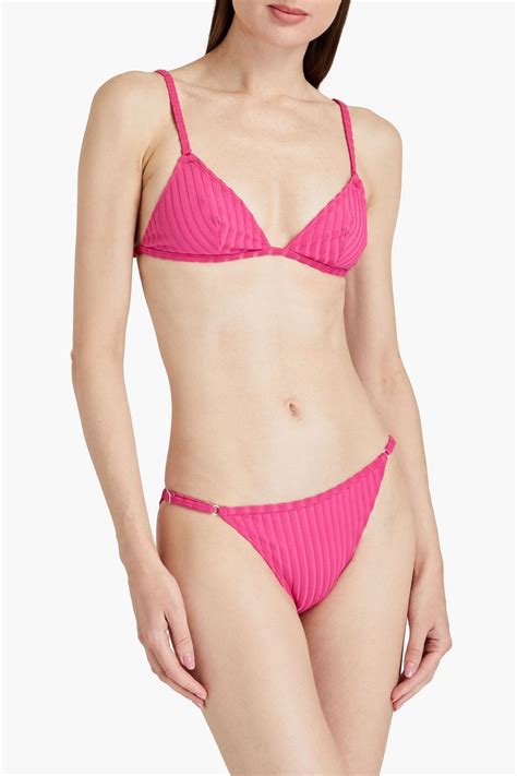 SOLID STRIPED The Lulu Ribbed Recycled Low Rise Bikini Briefs THE