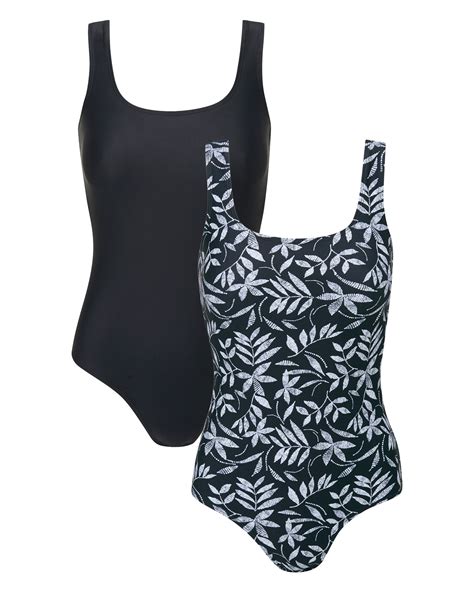 2 Pack Tummy Control Swimsuits At Cotton Traders