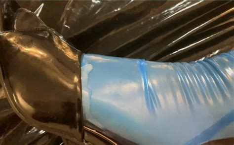 Transparent Blue Latex Stockings And Black Mules Nude Pics XHamster