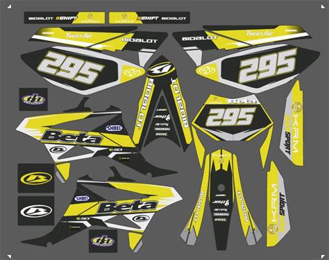 Kit déco Beta 50 Racing Jaune 2011 2020 Kitdeco moto fr