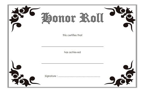 Editable Honor Roll Certificate Templates - 7+ Best Ideas