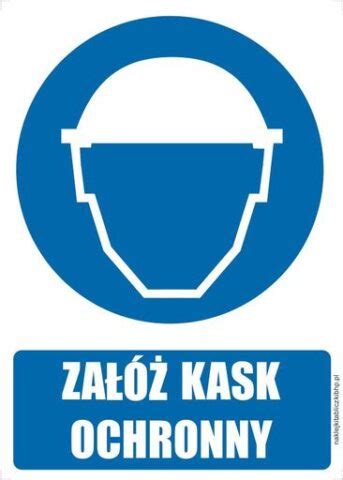 ZAŁÓŻ KASK OCHRONNY znak nakazu BHP