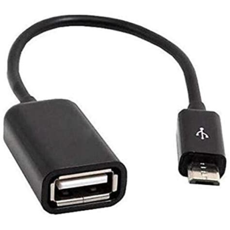 Micro To Usb Female Otg Cable Black Techcommerce