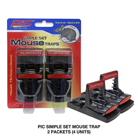 Pic Simple Plastic Mouse Trap 2 Pack Pcopmt2