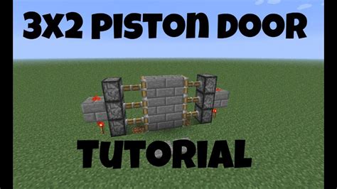 How To Make A 3x2 Piston Door Minecraft Youtube