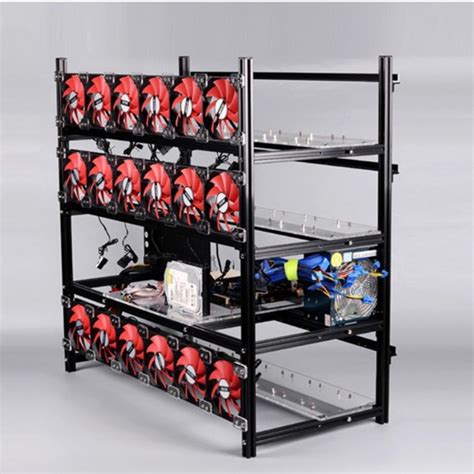 Gpu Miner Frame Aluminum Stackable Open Air Mining Rig Case Eth Btc