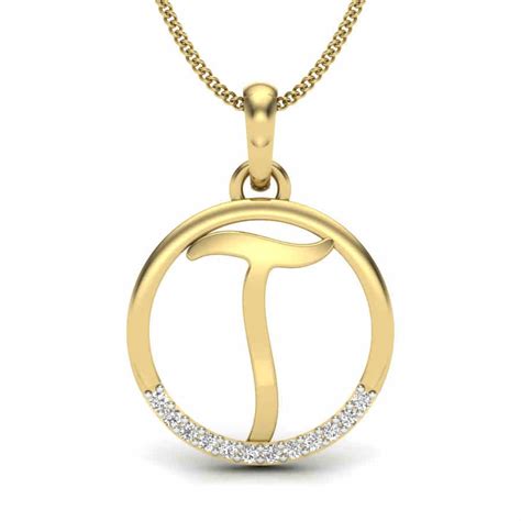 Buy Letter T Diamond Pendant | kasturidiamond.com