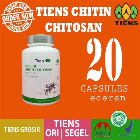 Jual Chitin Chitosan Kapsul Kesehatan Tiens Herbal Isi Eceran