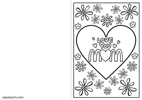 Love You Mom Mother S Day Card Ezpzlearn