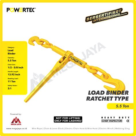 Dapatkan Produk Load Binder Powertec Ratchet Type T L