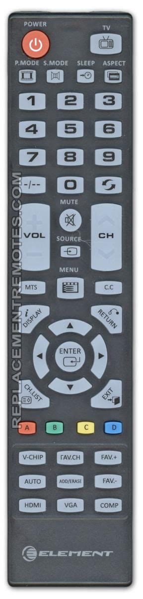 Element Bfv Tv Remote Control Dan S Electronics Blog