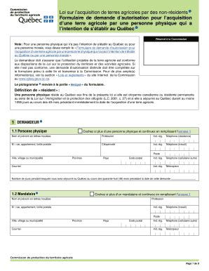 Fillable Online Formulaire De Demande D Autorisation Pour L Acquisition