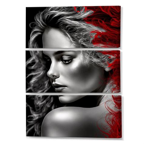 Mercer41 Vintage Sensuality In Red And Black Ii Woman Sensual Canvas Wall Art Set Wayfair