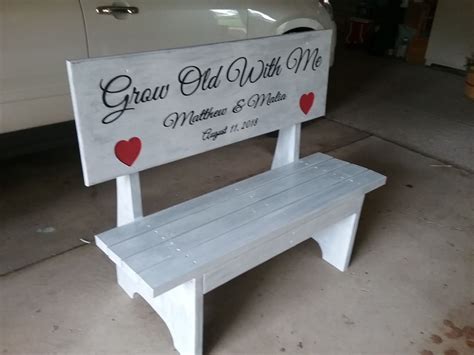 Custom Personalized Bench Wedding Bench Outdoor Bench Bench With A Back ...