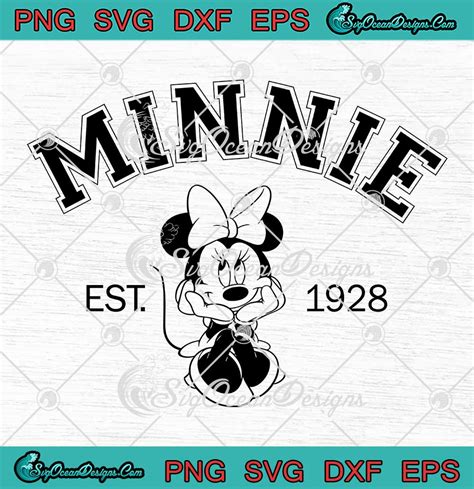 Vintage Minnie Mouse Est 1928 Svg Disney Anniversary Svg Png Eps Dxf