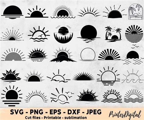 31 Sunrise SVG Sunrise Png Sunset Svg Sunset Png Sunrise Clipart