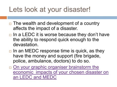 Socio Economic Impacts Of Natural Disasters Ppt