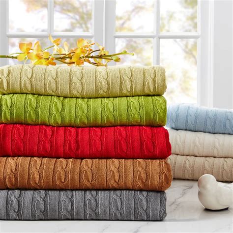 Hot sale 100% Cotton Knitted Blankets Summer nap blanket Sofa/Bed ...