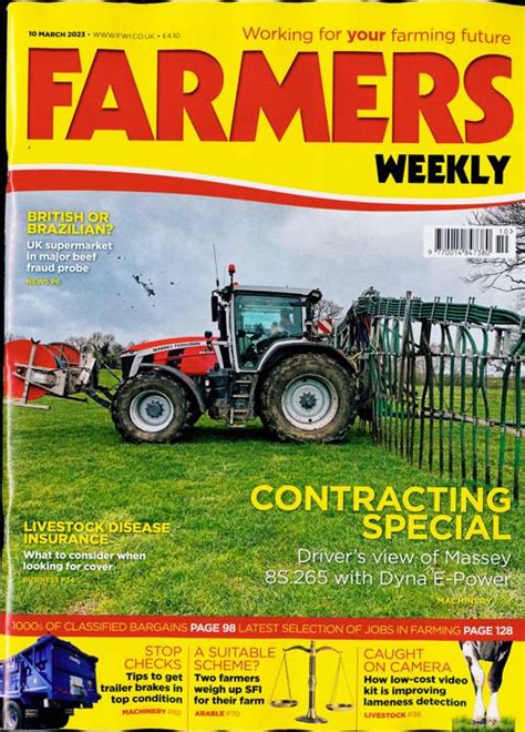 Farmers Weekly Magazine Subscription Buy At Newsstand Co Uk Agriculture