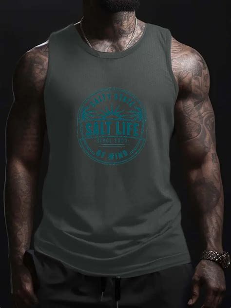 Plus Size Mens Sunset Graphic Print Tank Top Fitness Sports Temu Ireland