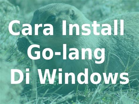 Cara Install Golang Terbaru Di Windows Pemburu Kode